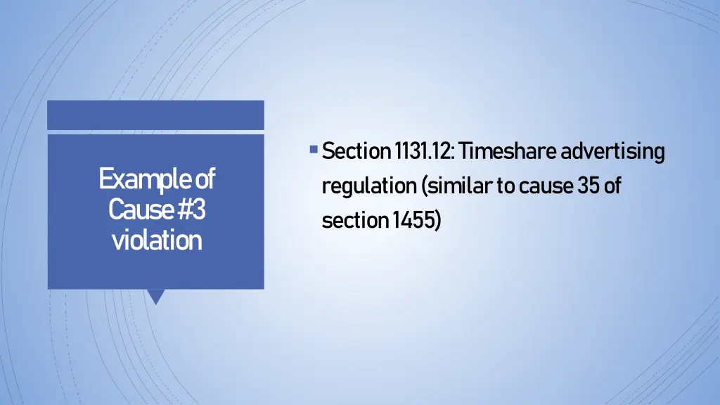 section 1131 12 timeshare advertising regulation