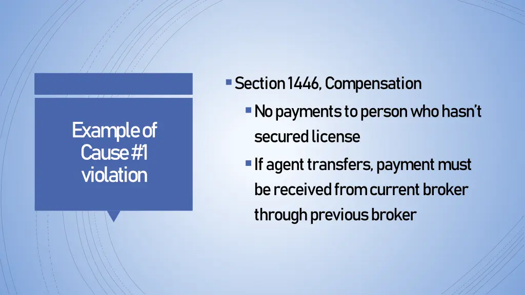 section 1446 compensation no payments to person