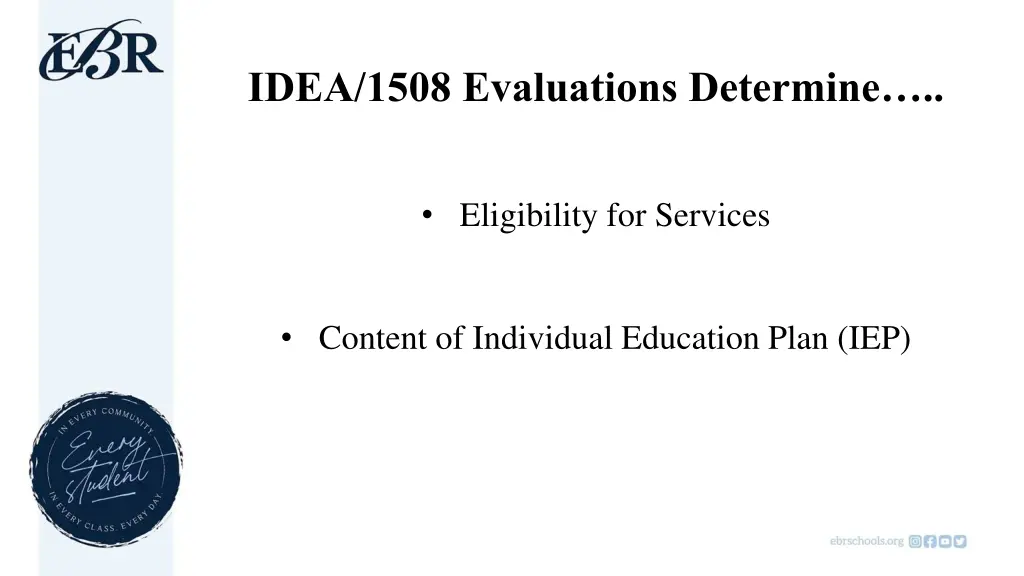 idea 1508 evaluations determine