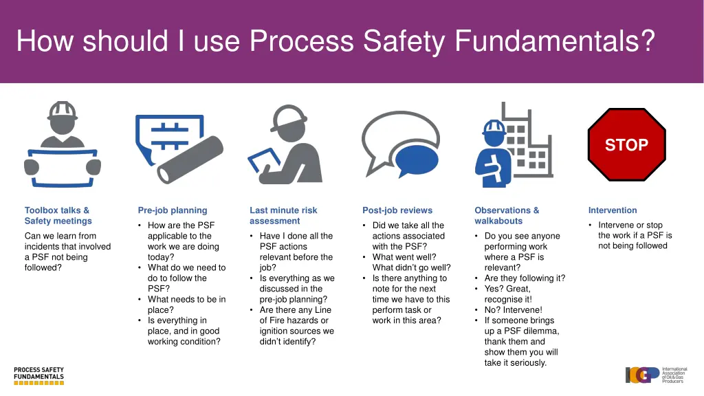 how should i use process safety fundamentals