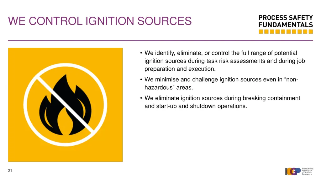 we control ignition sources