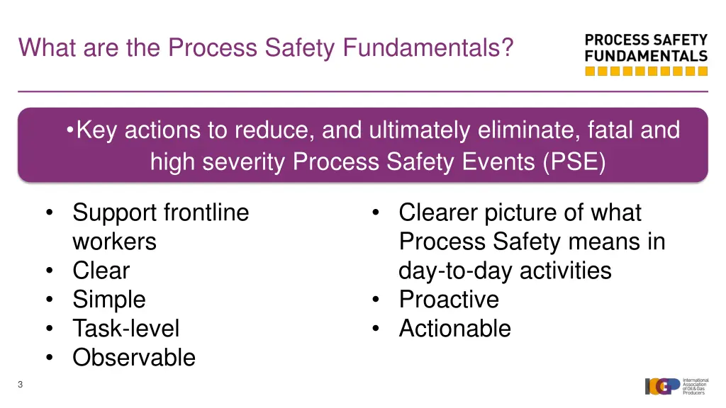 what are the process safety fundamentals