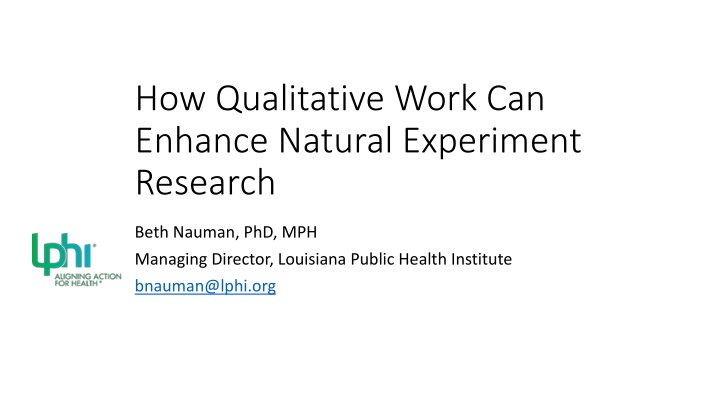 how qualitative work can enhance natural