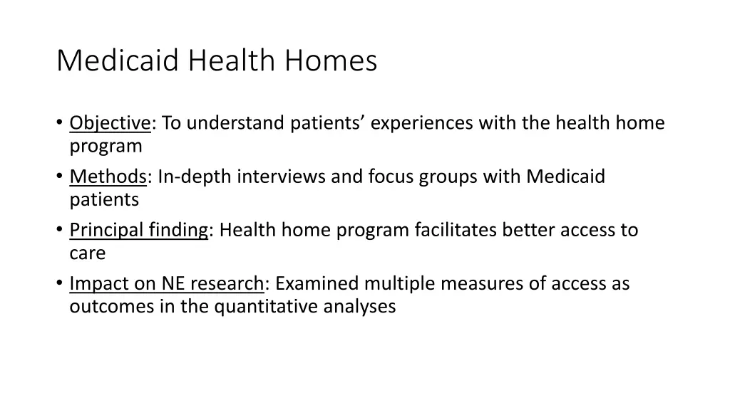 medicaid health homes