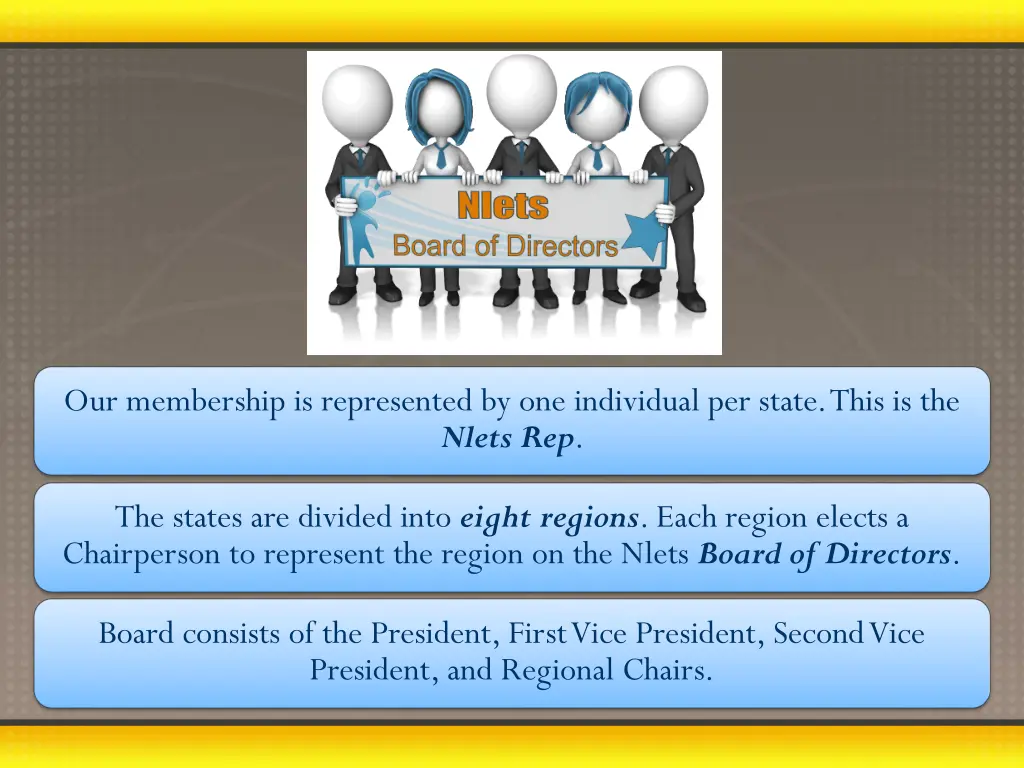 our membership is represented by one individual