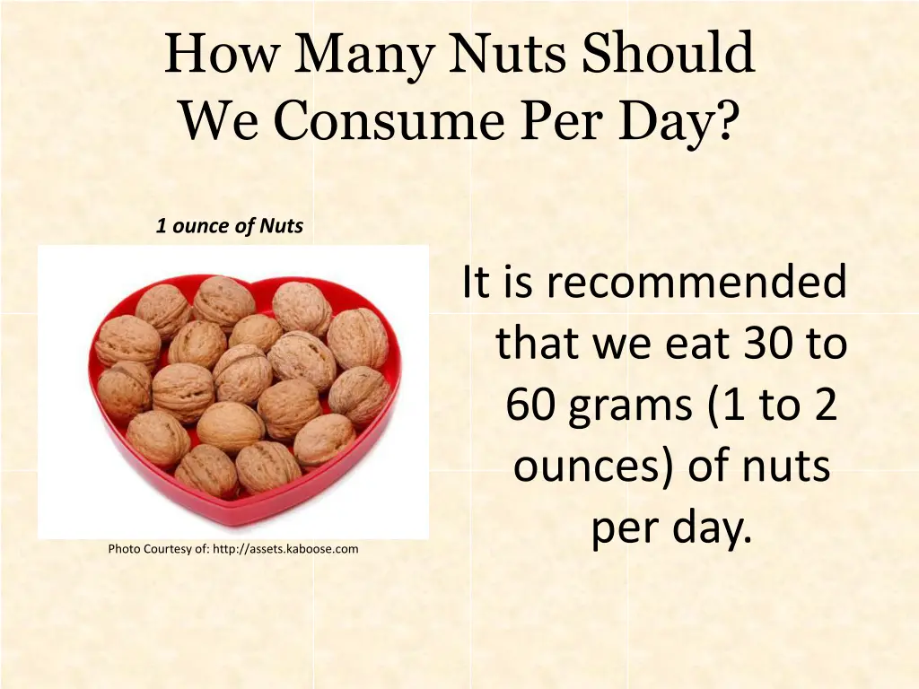 how many nuts should we consume per day