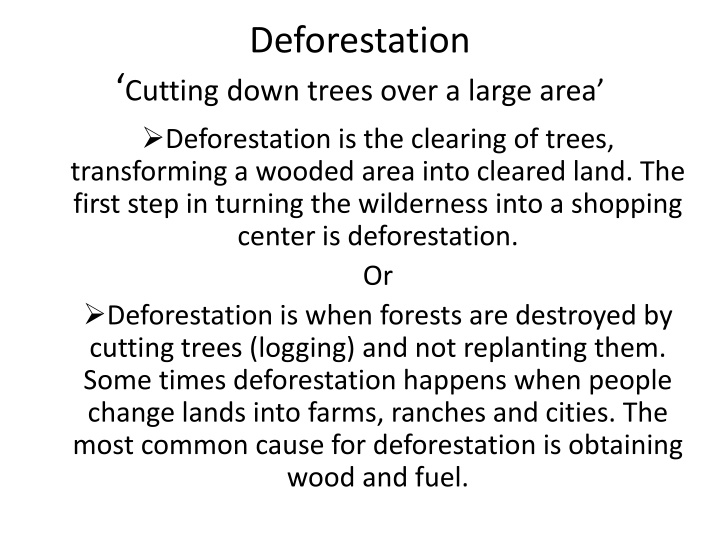 deforestation