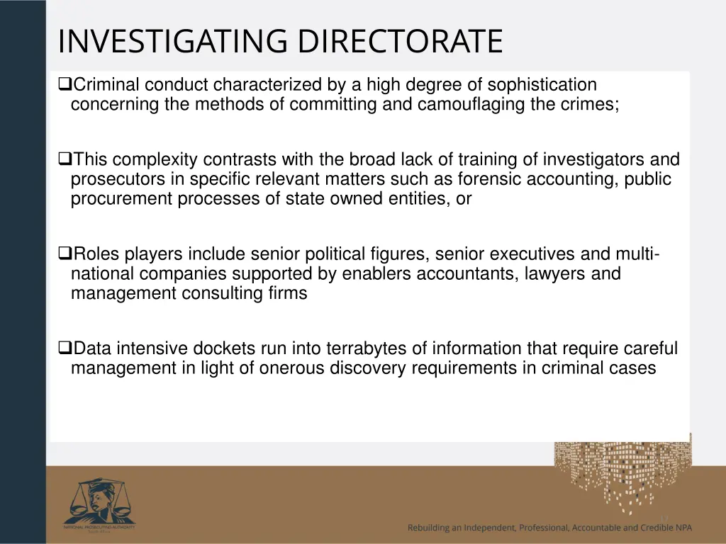 investigating directorate 10