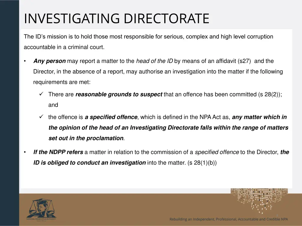 investigating directorate 3