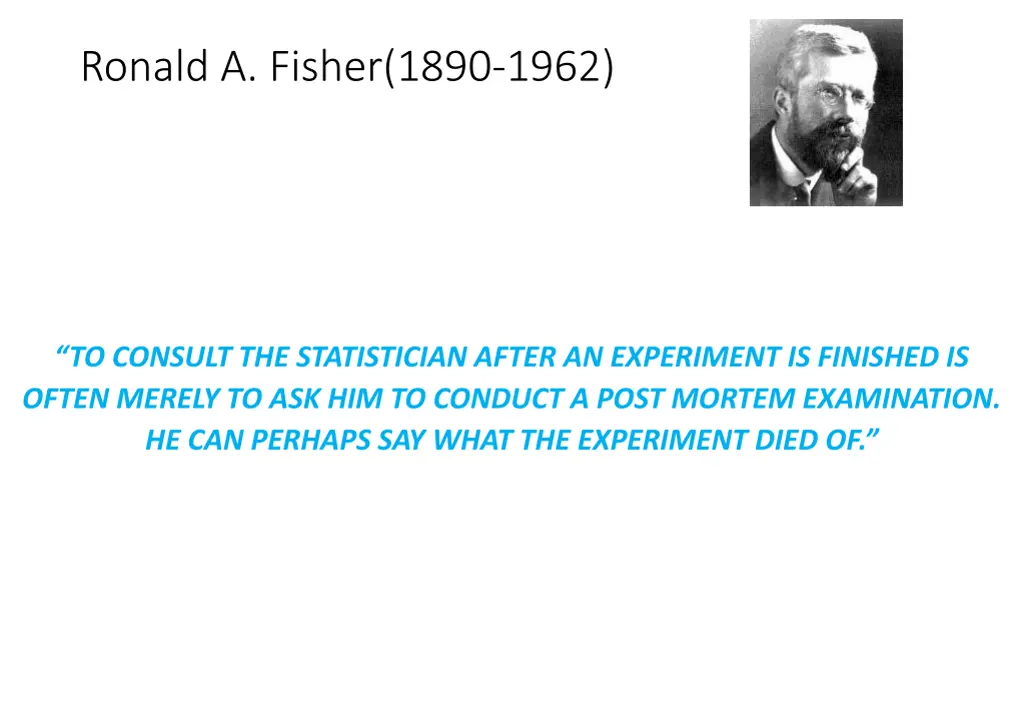 ronald a fisher 1890 1962