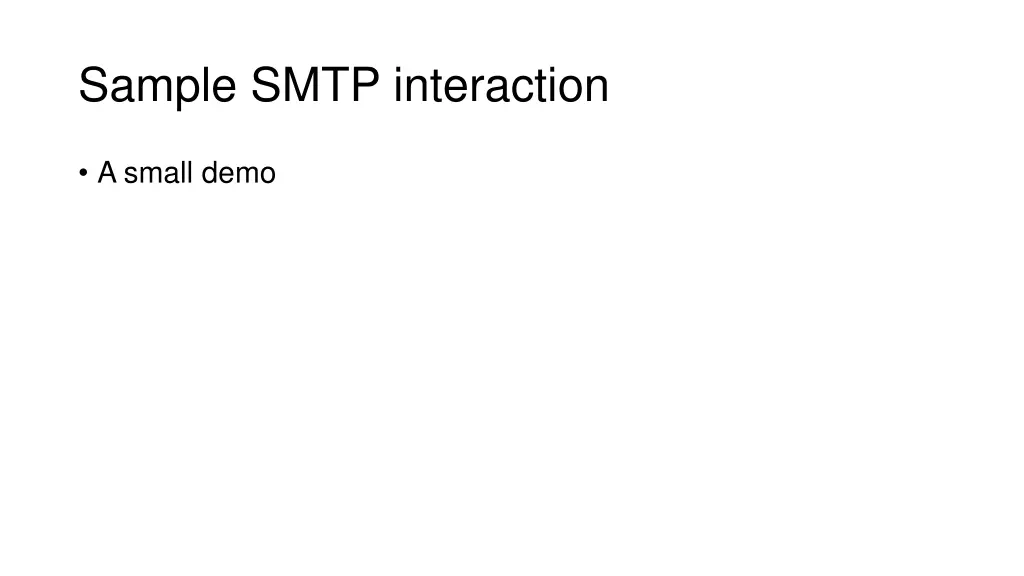 sample smtp interaction