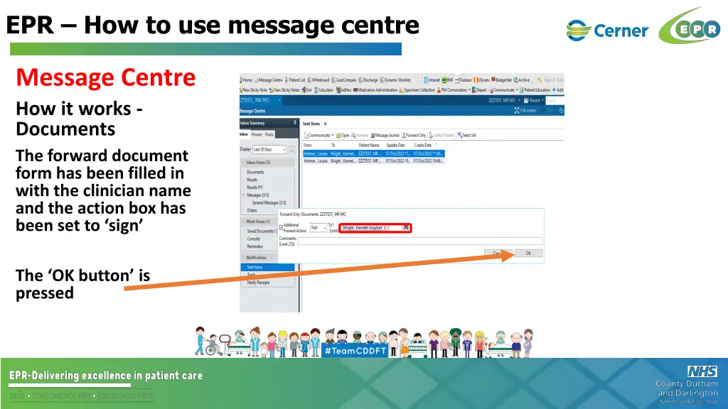 epr how to use message centre 12