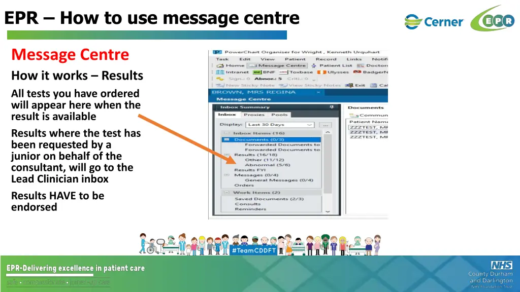 epr how to use message centre 24