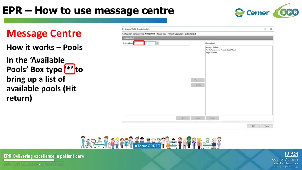 epr how to use message centre 29