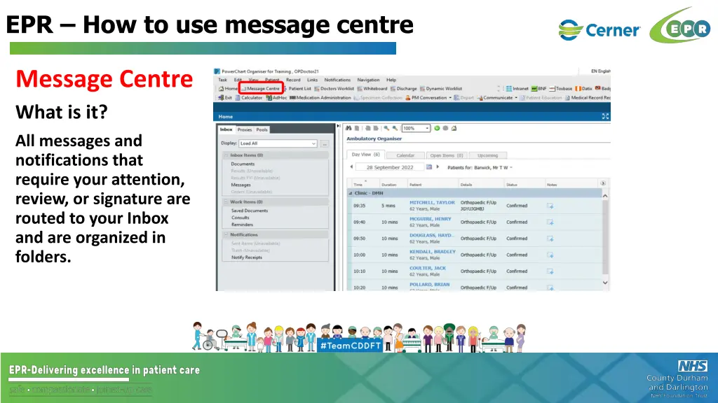 epr how to use message centre 3