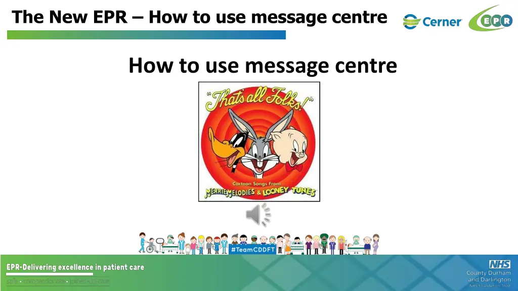 the new epr how to use message centre