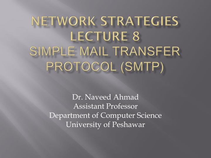 dr naveed ahmad assistant professor department