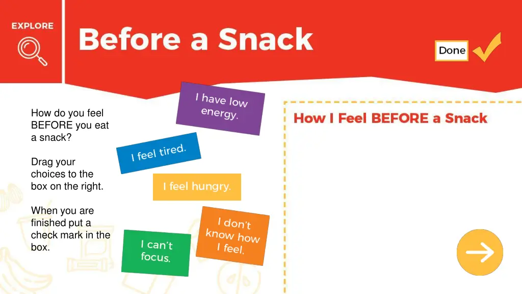 how do you feel before you eat a snack