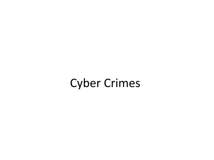 cyber crimes