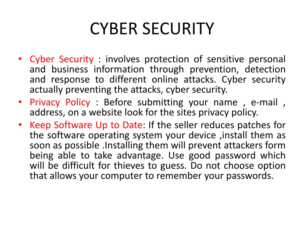 cyber security