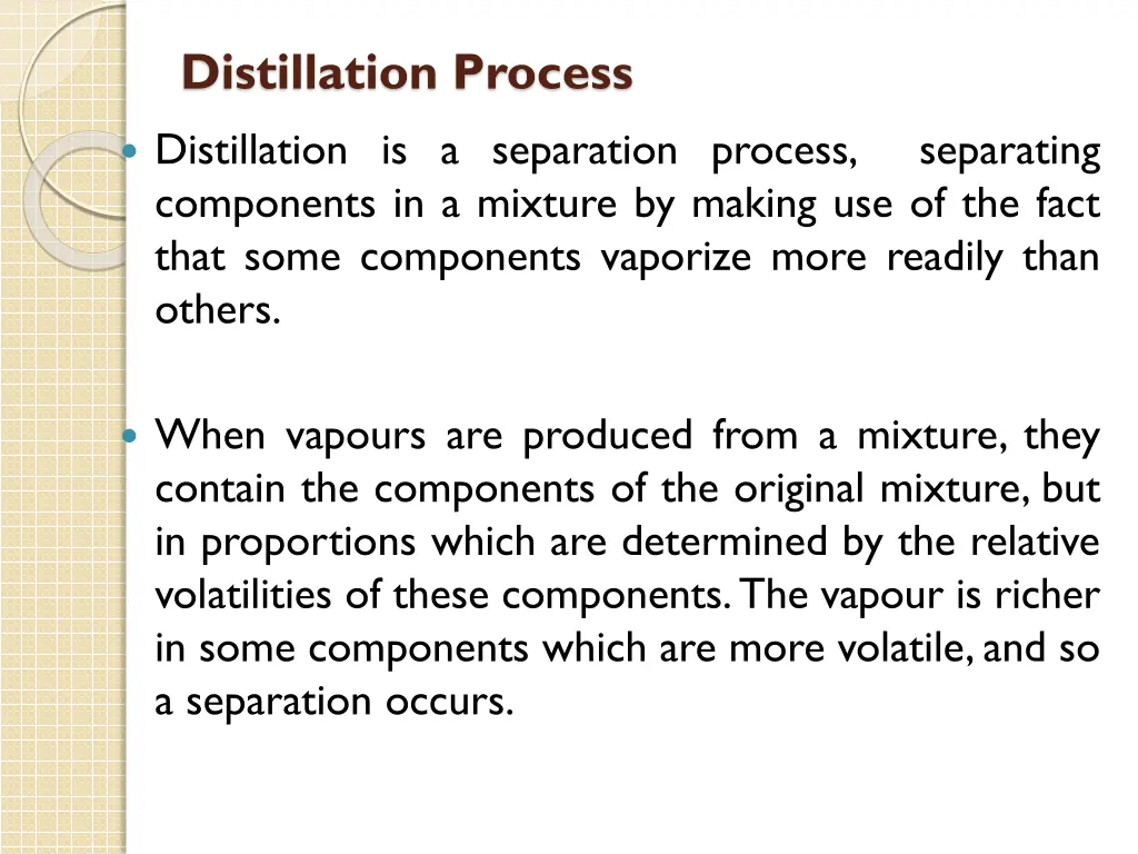 distillation process