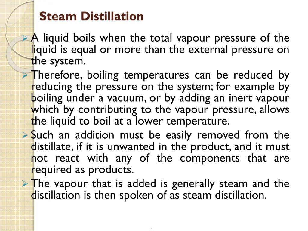 steam distillation