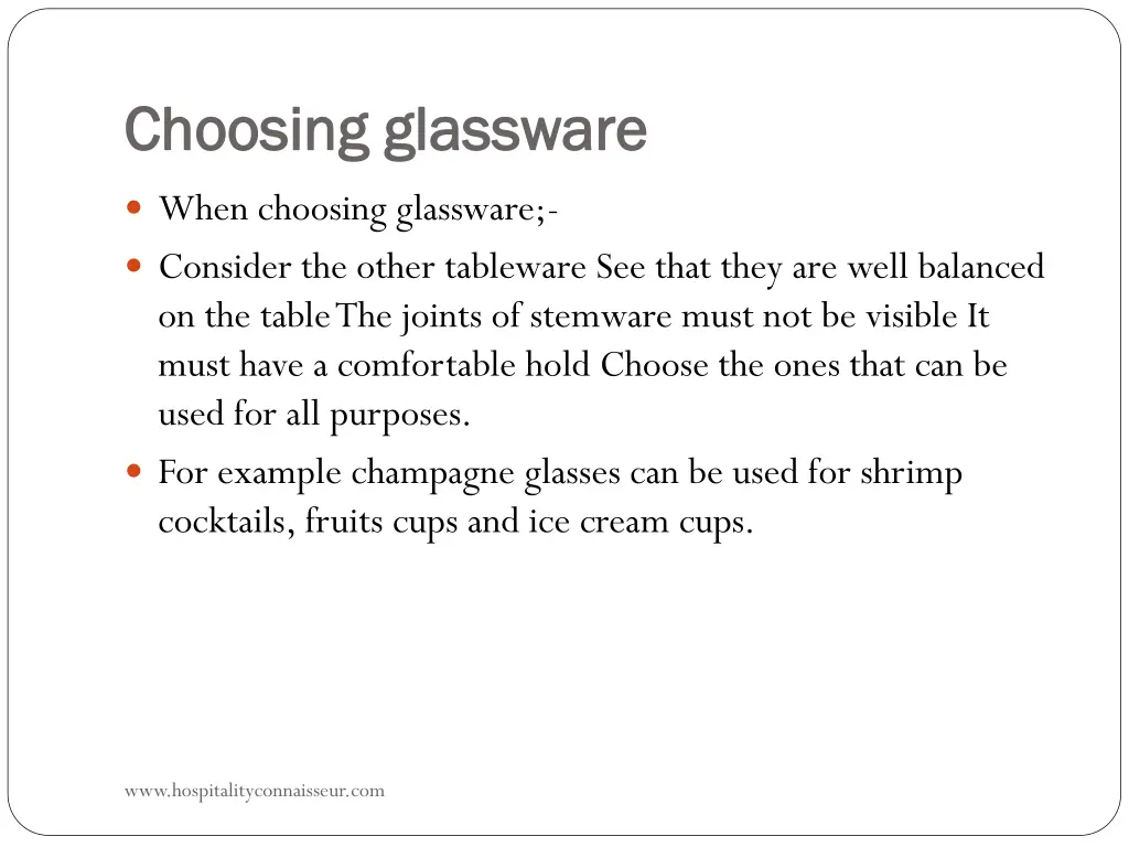 choosing glassware choosing glassware