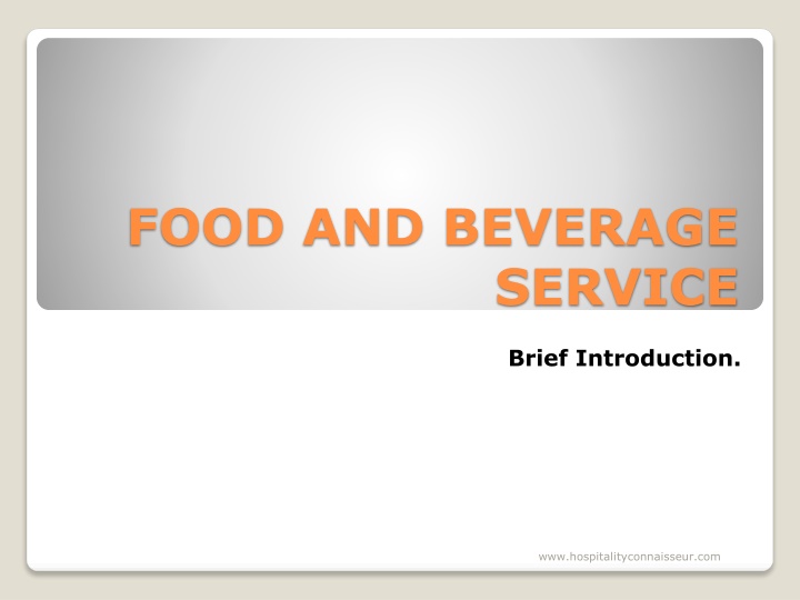 food and beverage