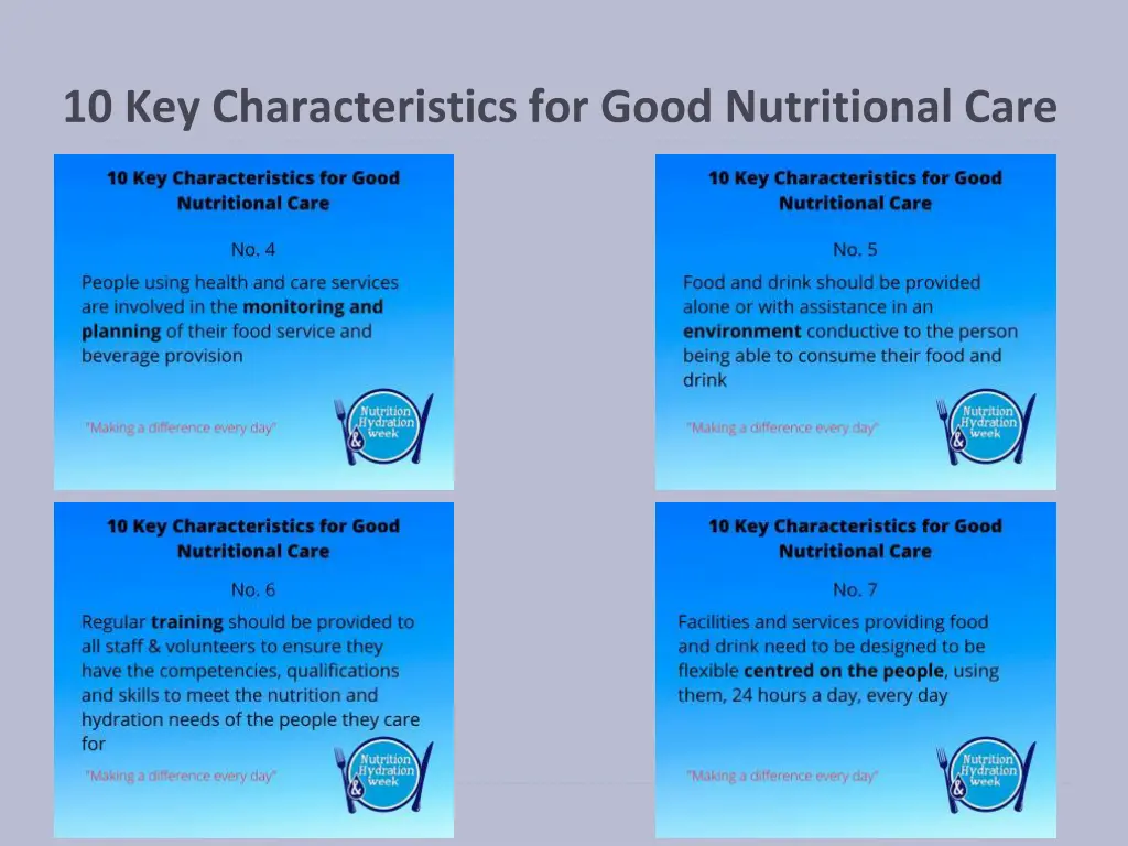 10 key characteristics for good nutritional care 1