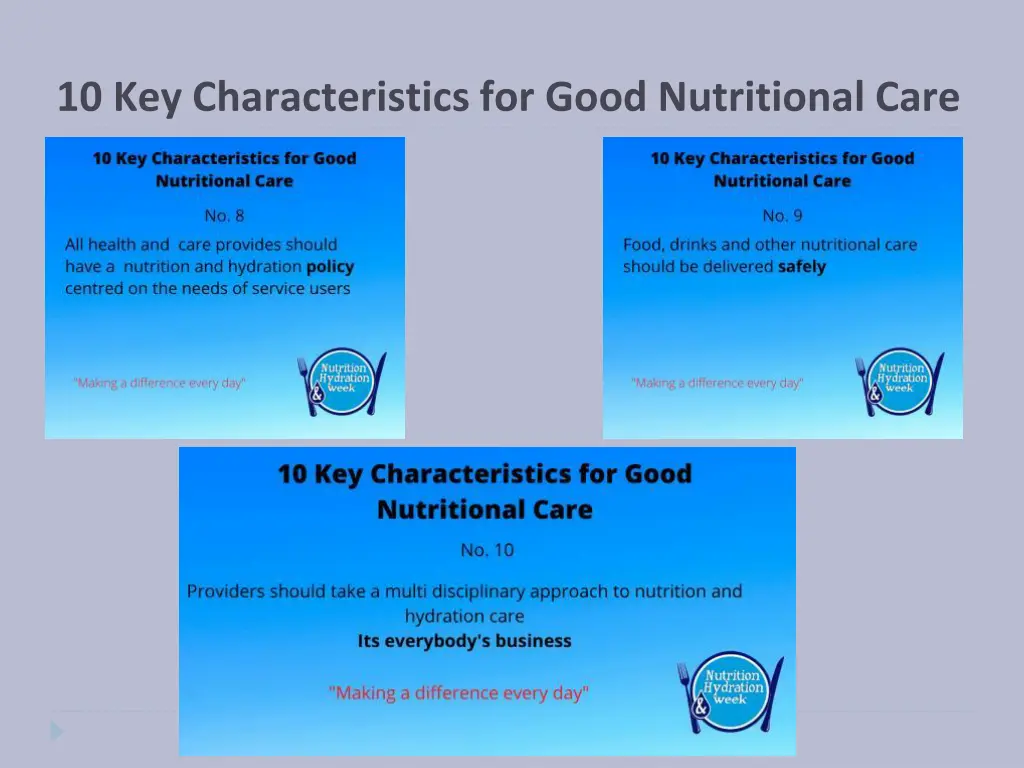 10 key characteristics for good nutritional care 2