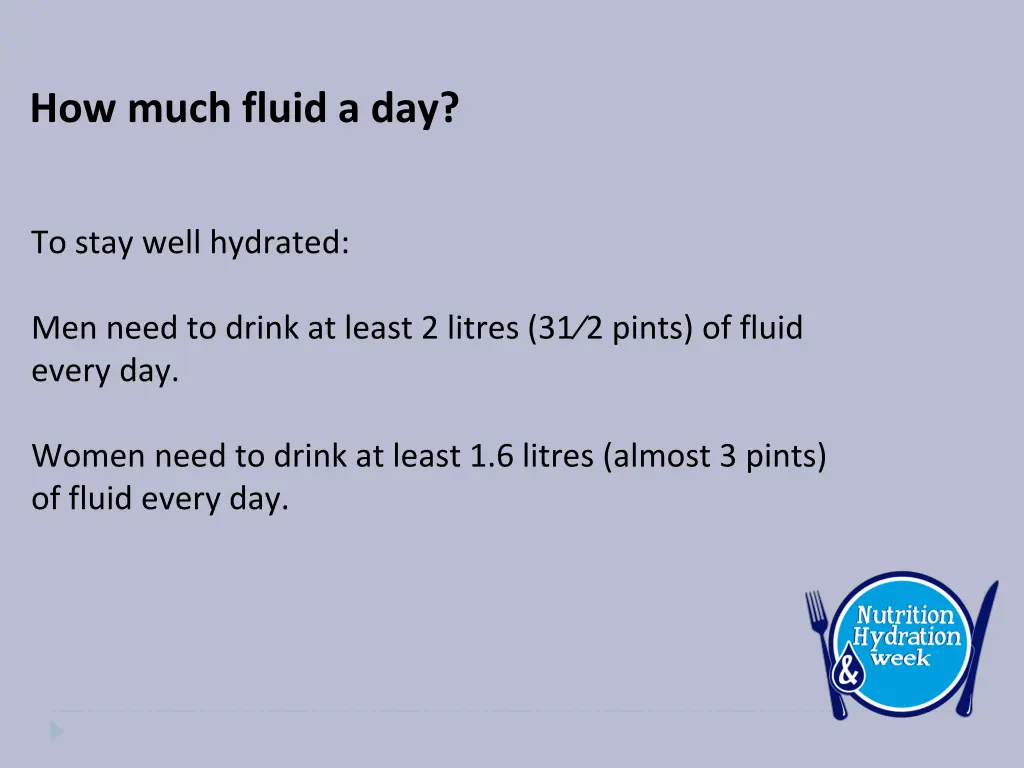 how much fluid a day