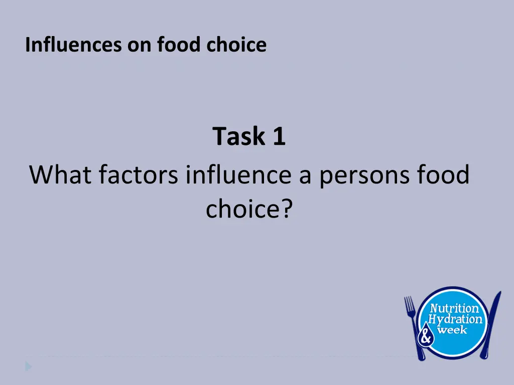 influences on food choice