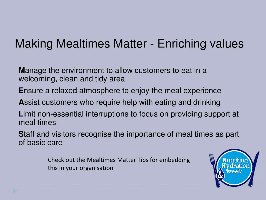 making mealtimes matter enriching values