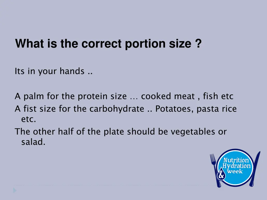 what is the correct portion size