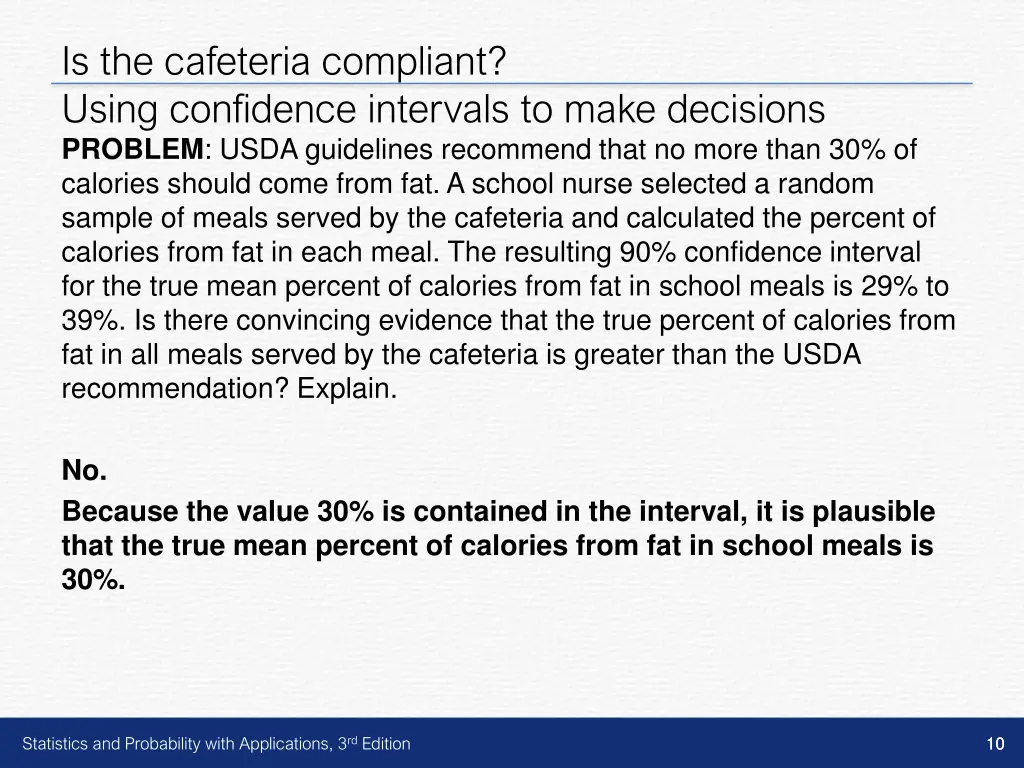 is the cafeteria compliant using confidence