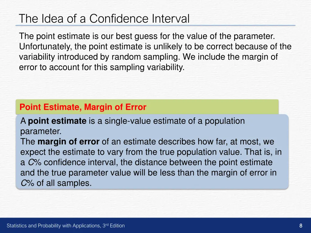 the idea of a confidence interval 4