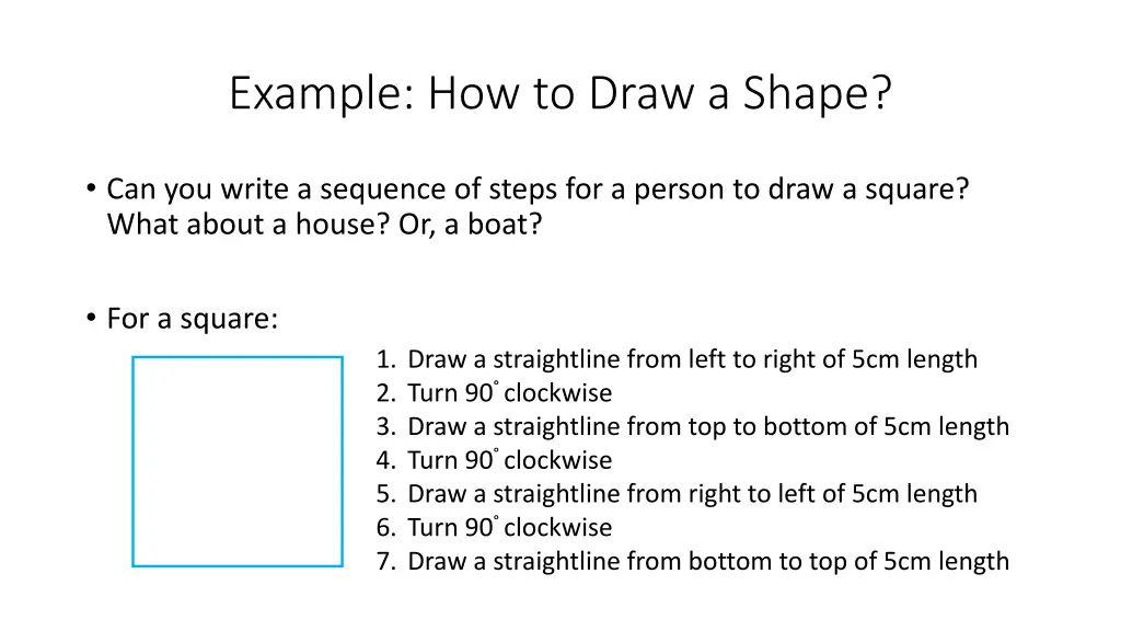 example how to draw a shape