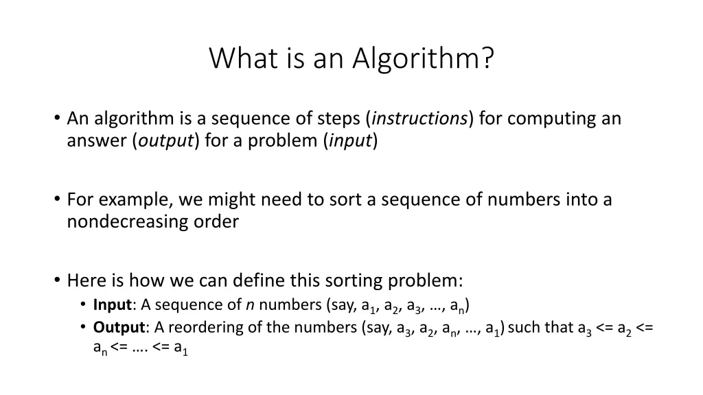 what is an algorithm