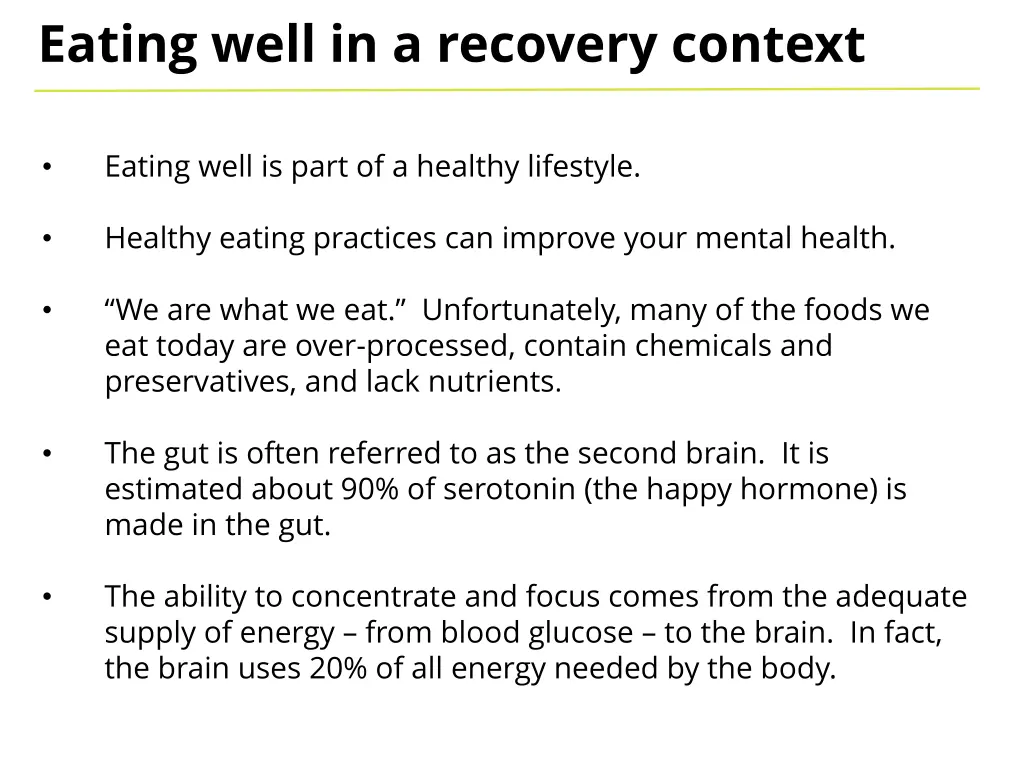 eating well in a recovery context