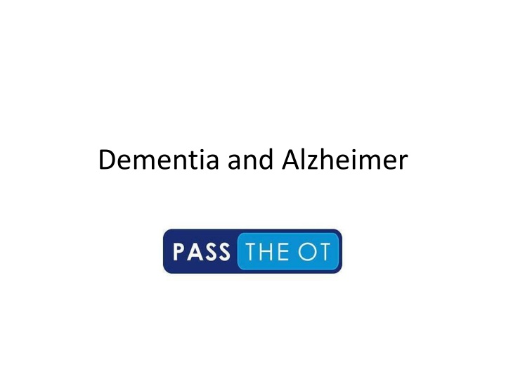 dementia and alzheimer