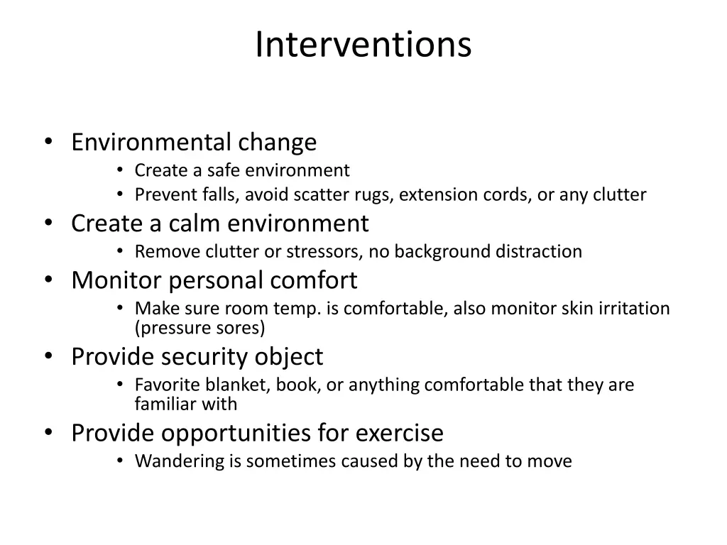 interventions