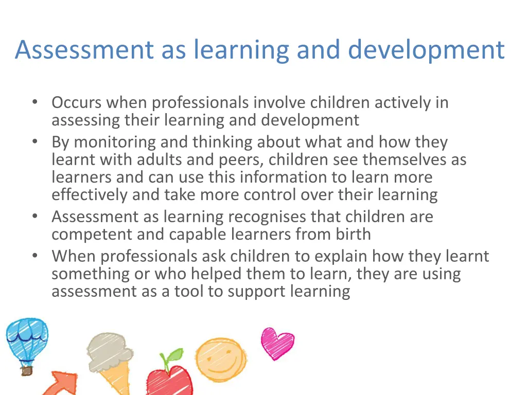 assessment as learning and development