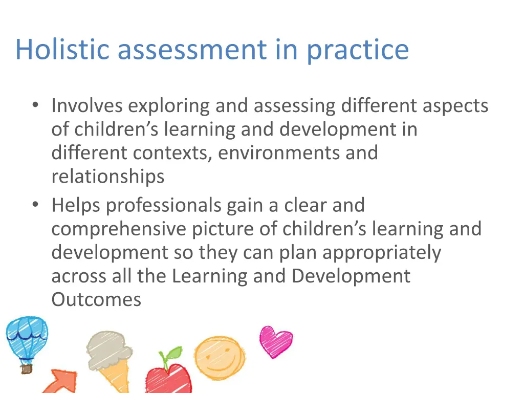 holistic assessment in practice