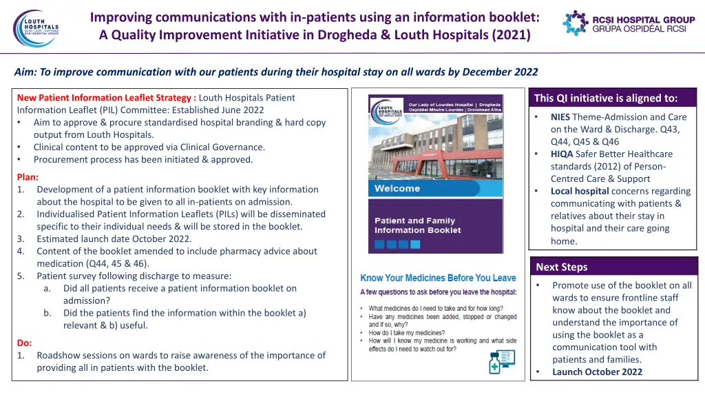 improving communications with in patients using