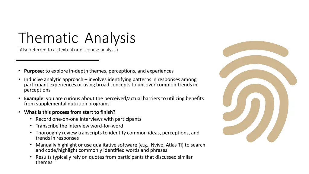 thematic analysis also referred to as textual