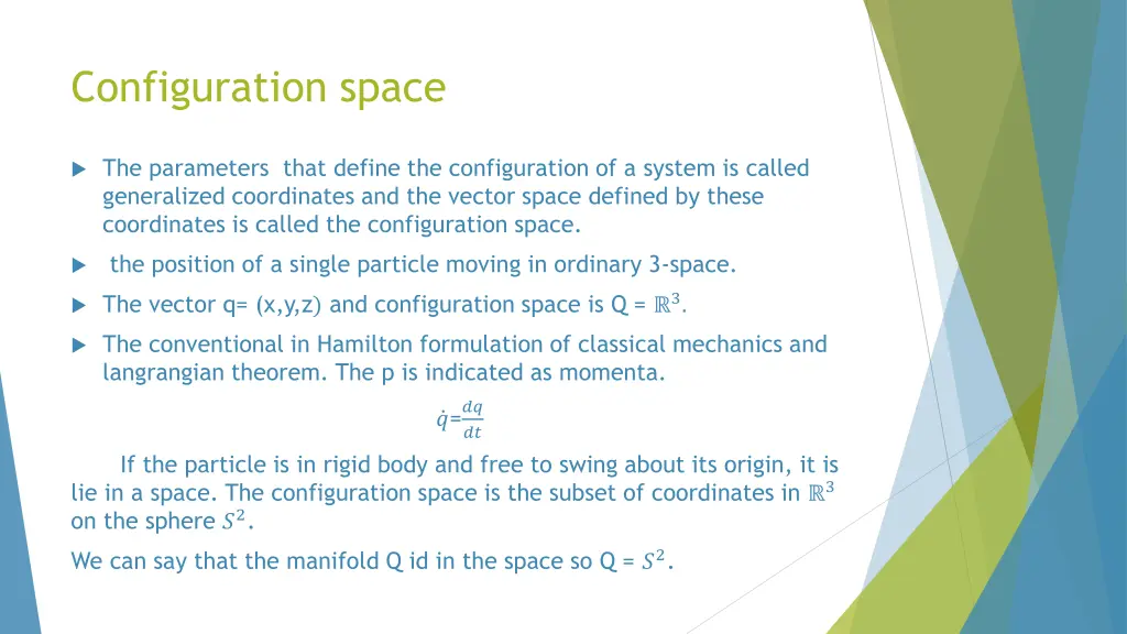 configuration space