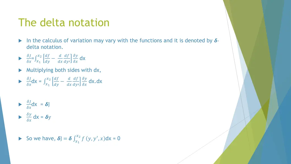 the delta notation