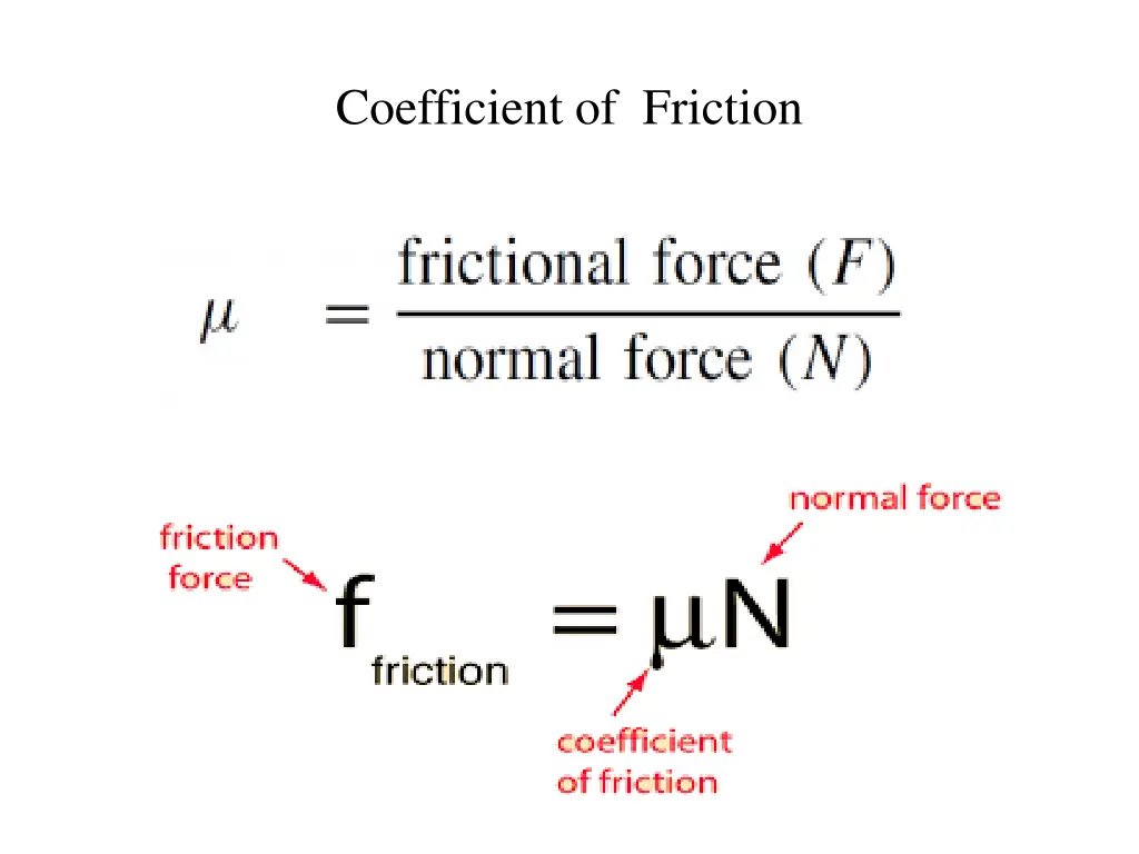 coefficient of friction