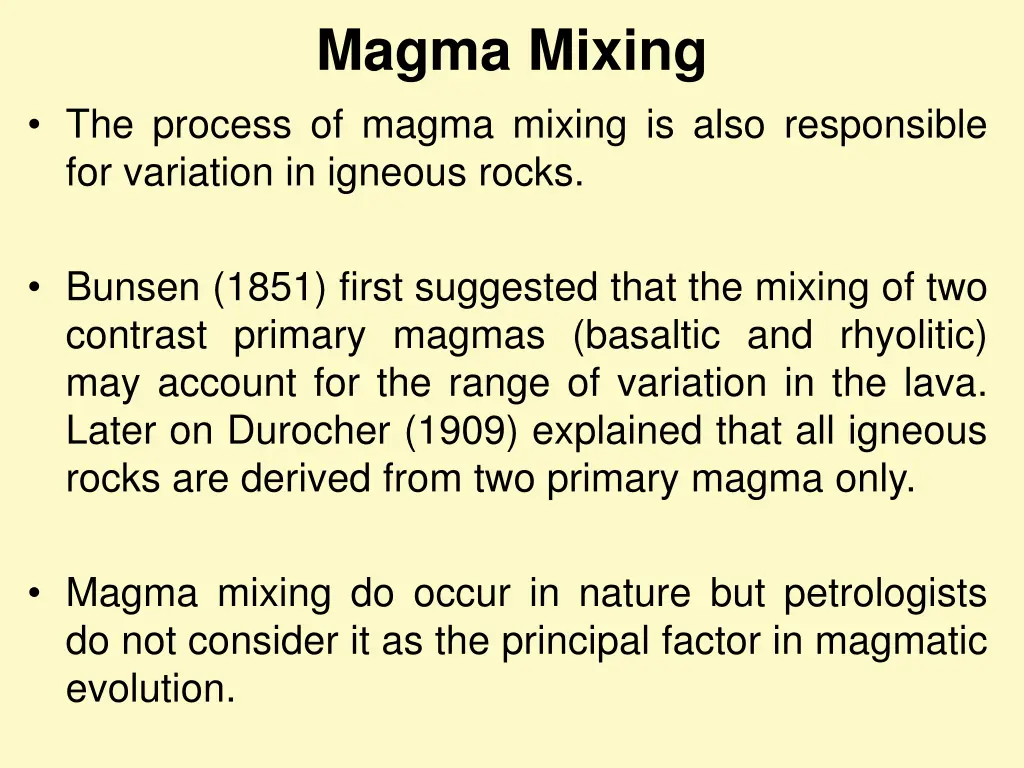 magma mixing