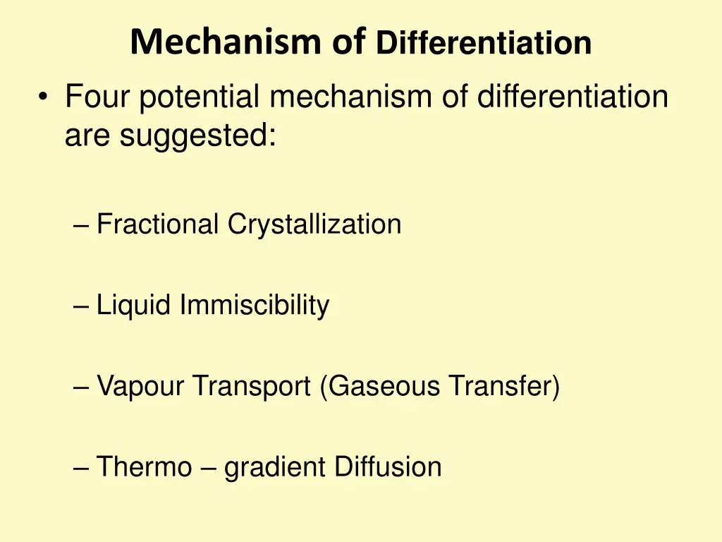 mechanism of differentiation four potential